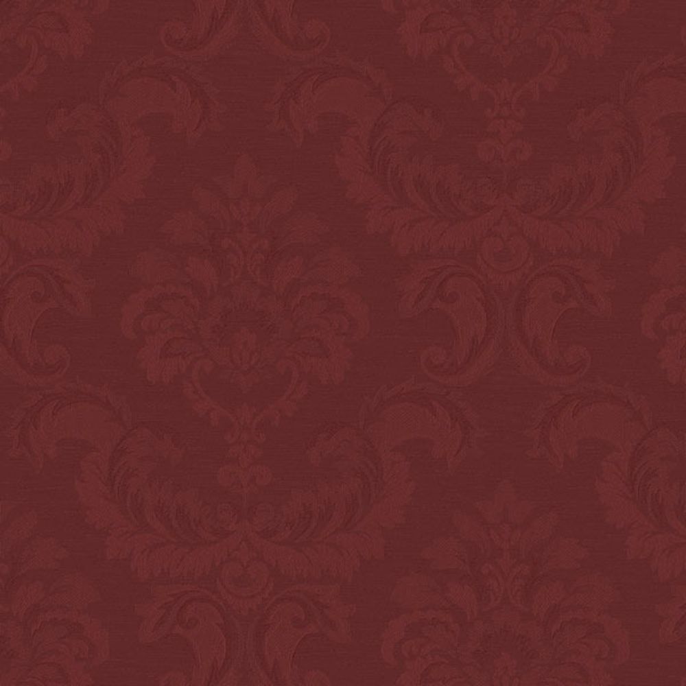 Patton Wallcoverings SK34738 Simply Silks 4 Damask Wallpaper in Red and Gold